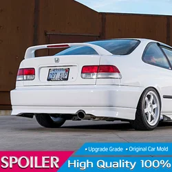 For Honda Civic EK3 2DR 4DR Rear Spoiler 1996-2000 ABS Plastic LED Brake Light Black Spoilers Lamp Accessories Car Styling