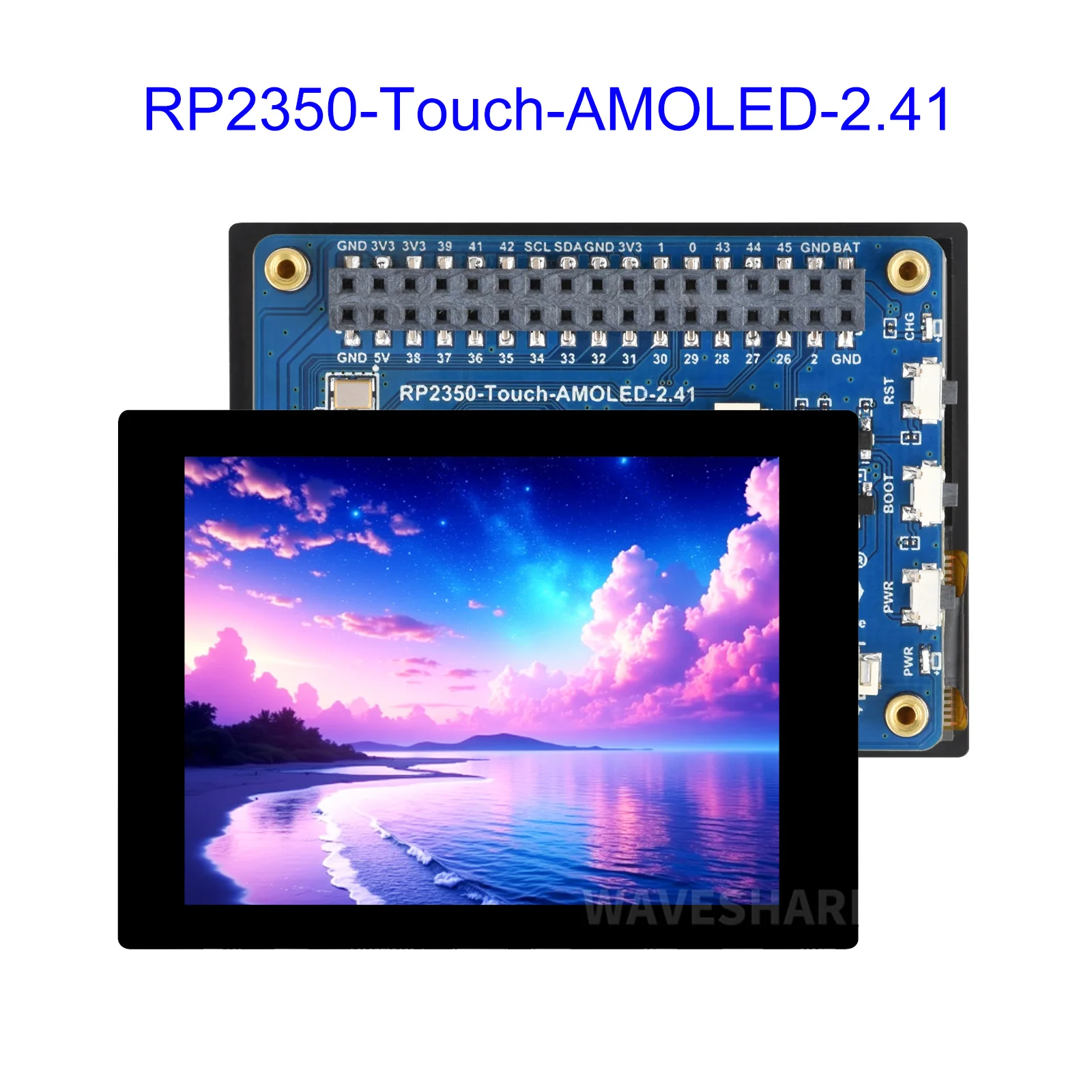 

RP2350 2.41inch AMOLED Touch Display Development Board 450x600 resolution QSPI Interface, Dual-core & Dual-architecture Design