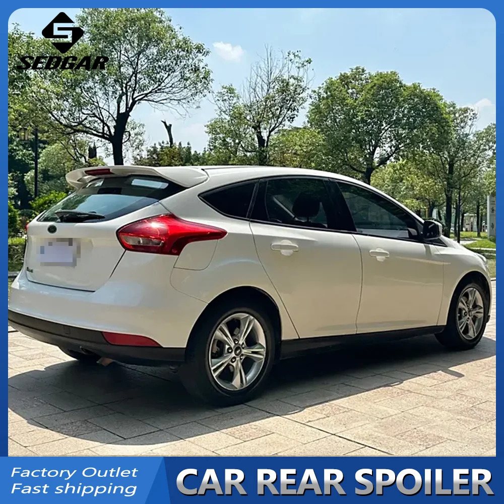 For 2012--2018 Ford Focus GEN 3 MK3 Factory No Lights Style High Quality ABS Plastic Gloss Black Spoiler Trunk Boot Wing Spoiler