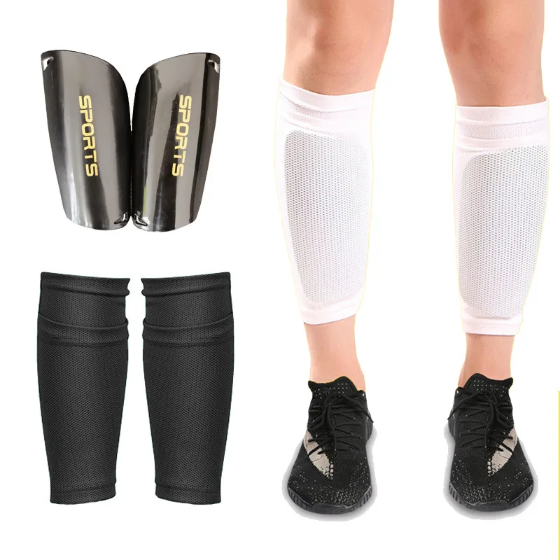 3 Pieces Set Soccer Shin Guards Sleeve With Pocket Adults Kids Football Leg Guards Protection Gear Nop Slip Soccer Socks