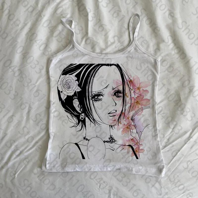 Women Tank Tops Gothic Punk graphics Grunge Baby Tank Women Clothing Summer Kawaii girls Trashy Printing Casual Tank Tops Vest
