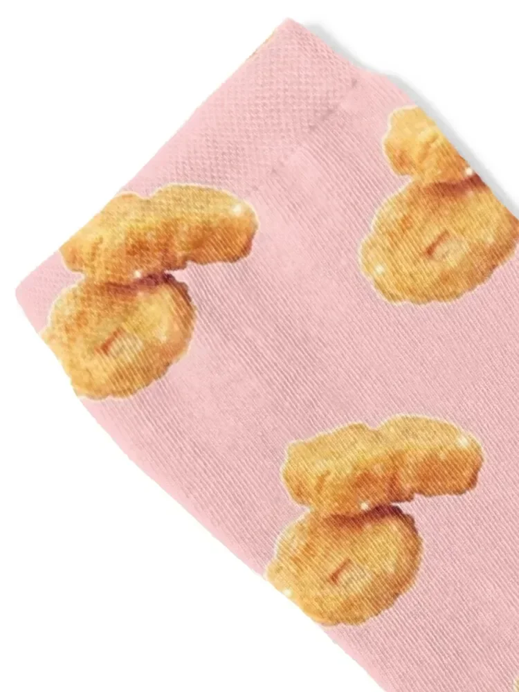 Sparkly Crispy Deep Fried Chicken Nuggets Funny Girly Gift Socks Thermal man winter bright garter Boy Socks Women's