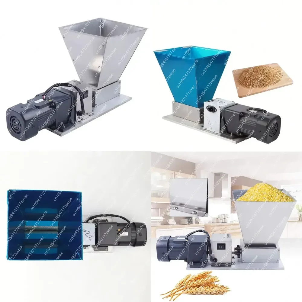 Food Grade Electric Self-Brewing Grain Grinder Electric Malt Crusher Grain Fine Crusher With 2 Rollers