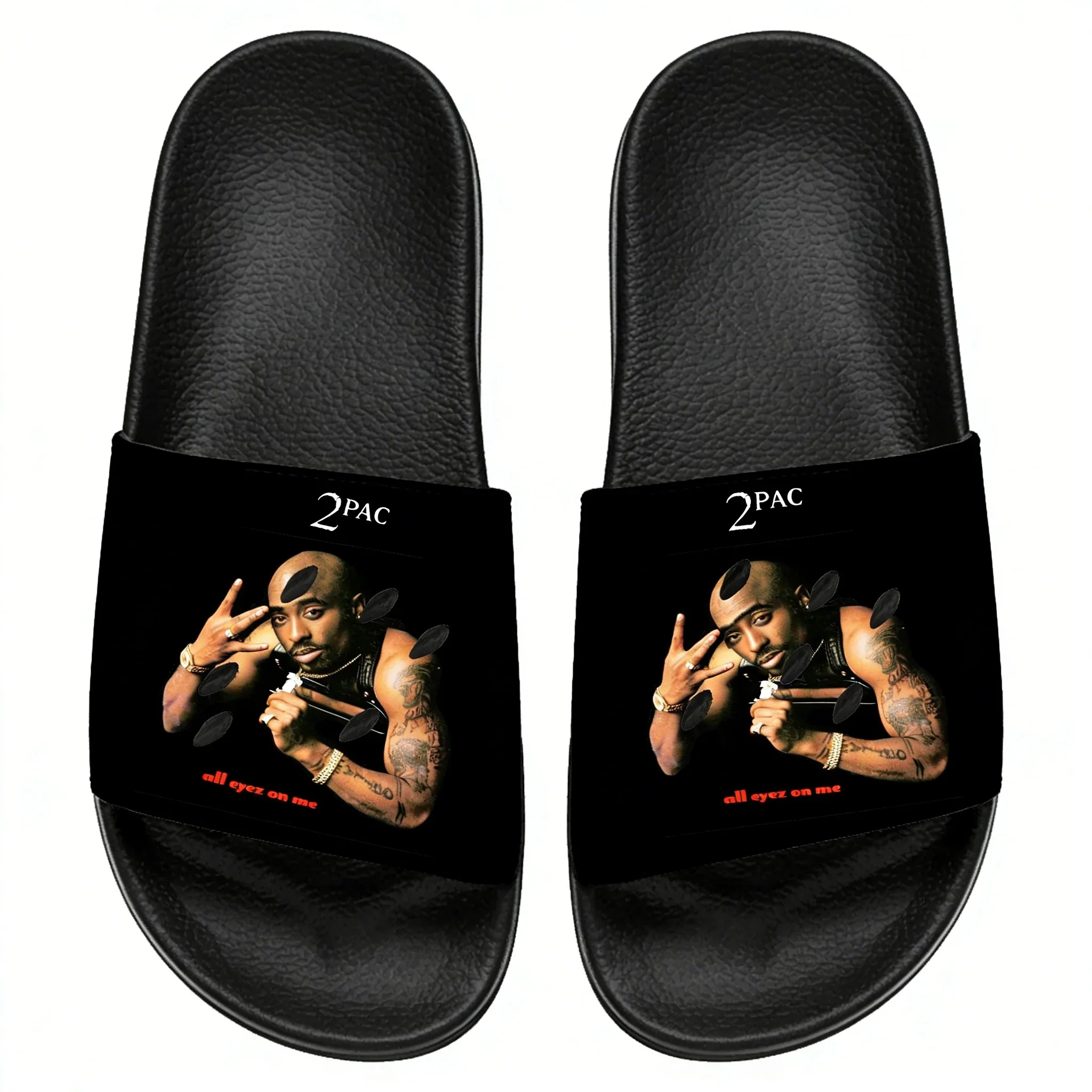 2Pac Tupac All Eyez on Me Water Shoes Home Garden Clogs Mens Women Youth Boy Girl Sandals Custom Breathable Hole Slippers Black