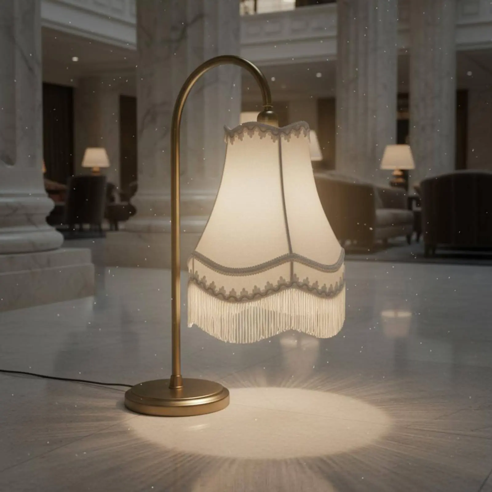 Tassel Lampshade Classic Design Handmade Textile Shade Light Cover Warm Atmosphere Household Decor Scalloped Rim for Hotel Lobby