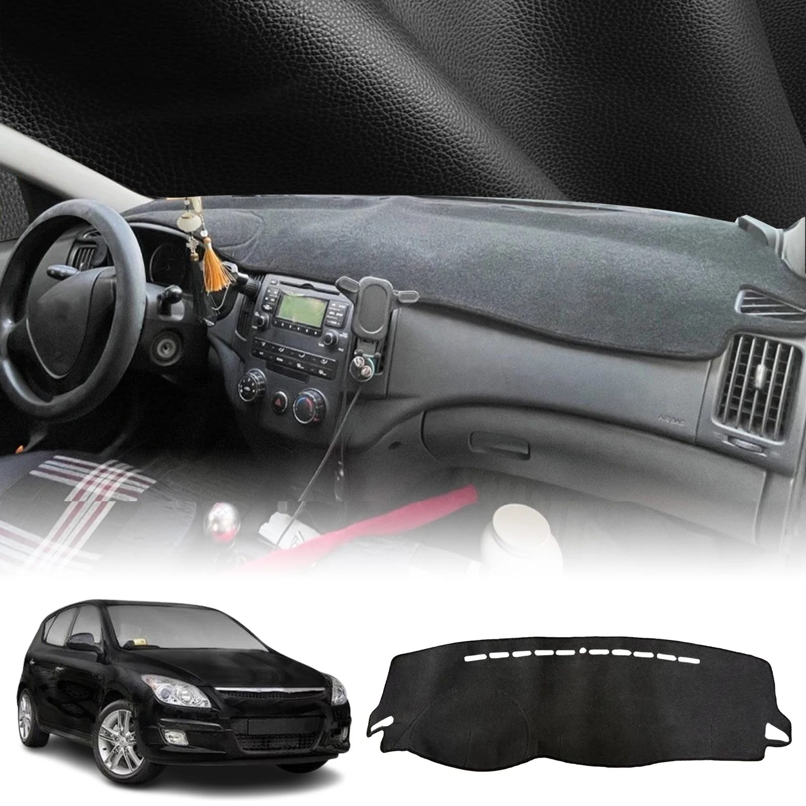 

fit for Hyundai Elantra i30 2007 2008 2009 2010 Car Dashmat Dashboard Cover Pad DashMat Sunshade Protective Carpet Accessories