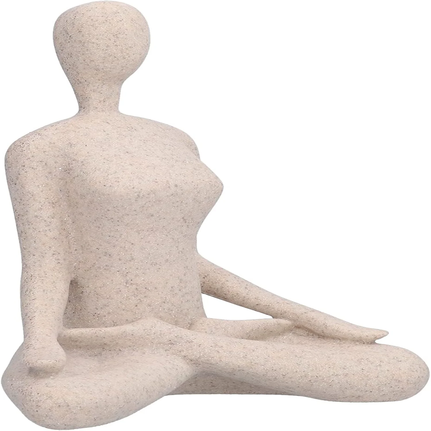 Yoga Pose Statue Sculptures, Cute Room Decor Bookshelf Decor, Abstract Nordic Sandstone Resin Collectible Figurine for  and Offi