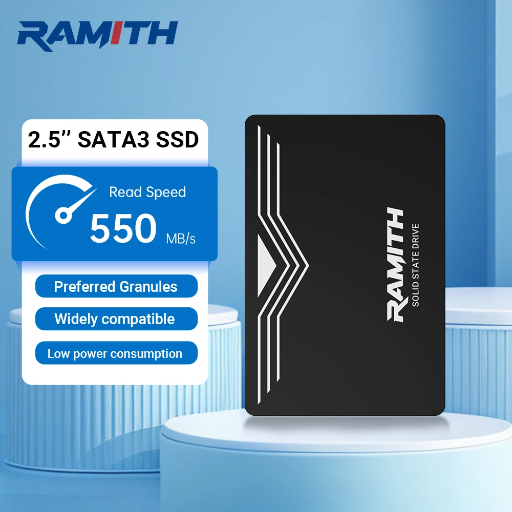 

Твердотельный накопитель RAMITH 2.5 SATA3 SSD 120 ГБ, 128 ГБ, 2.5-дюймовый внутренний жесткий диск SATA 3 для ноутбуков и настольных ПК