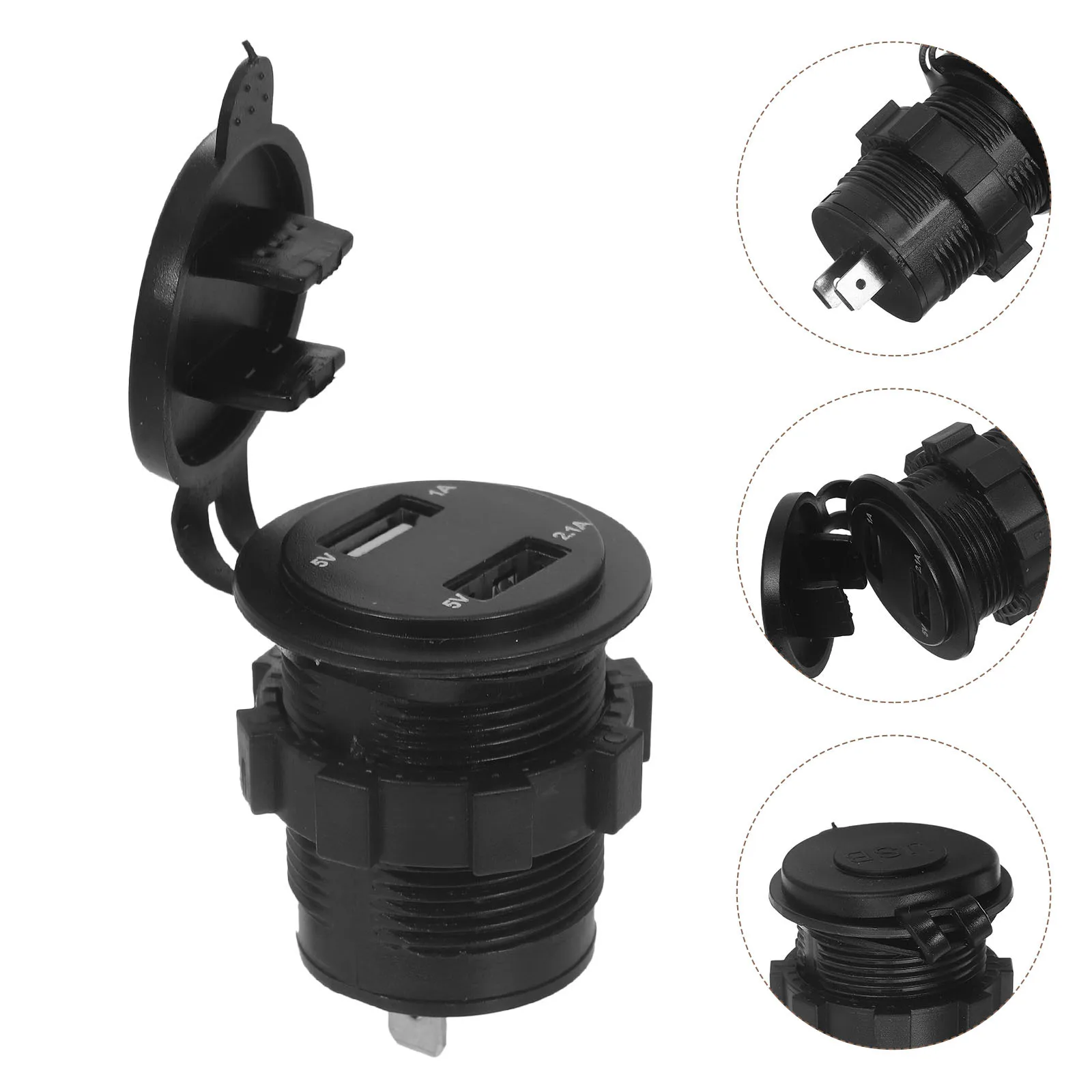 

Car for Motorcycle Motorbike Dual USB Ports Chargers Multiple Devices Charging Adapter Multifunction