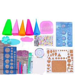 5/6/176/186pcs Rolling Paper Quilling Tool Set DIY Pattern Paper Decorative Materials for Scrapbooking Card Making Album Craft