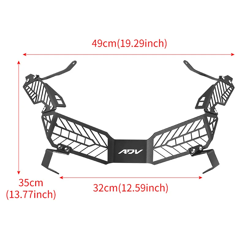 Evomosa For HONDA ADV150 ADV 150 2019 2020 2021 Motorcycle Headlamp Grille Shield Guard Headlight Protector Cover Accessories