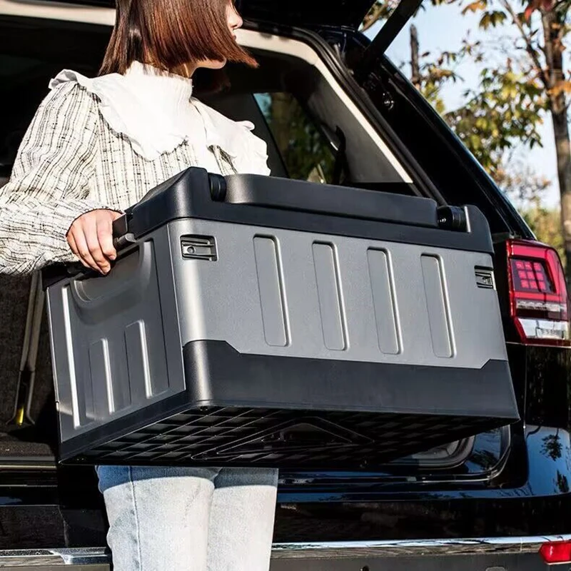 Car Trunk Box Toolbox Extra Large Car Seat Storage Case Folding Outdoor Organizer Plastic With Waterpoof Bag