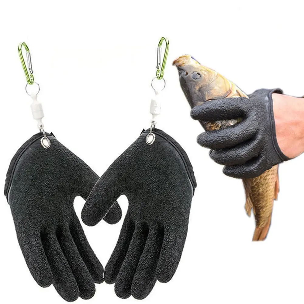 1pc Left Or Right Professional Catch Fish Latex Hunting Gloves Fishing Glove Antiskid Protect Hand Puncture Scrapes Fisherman