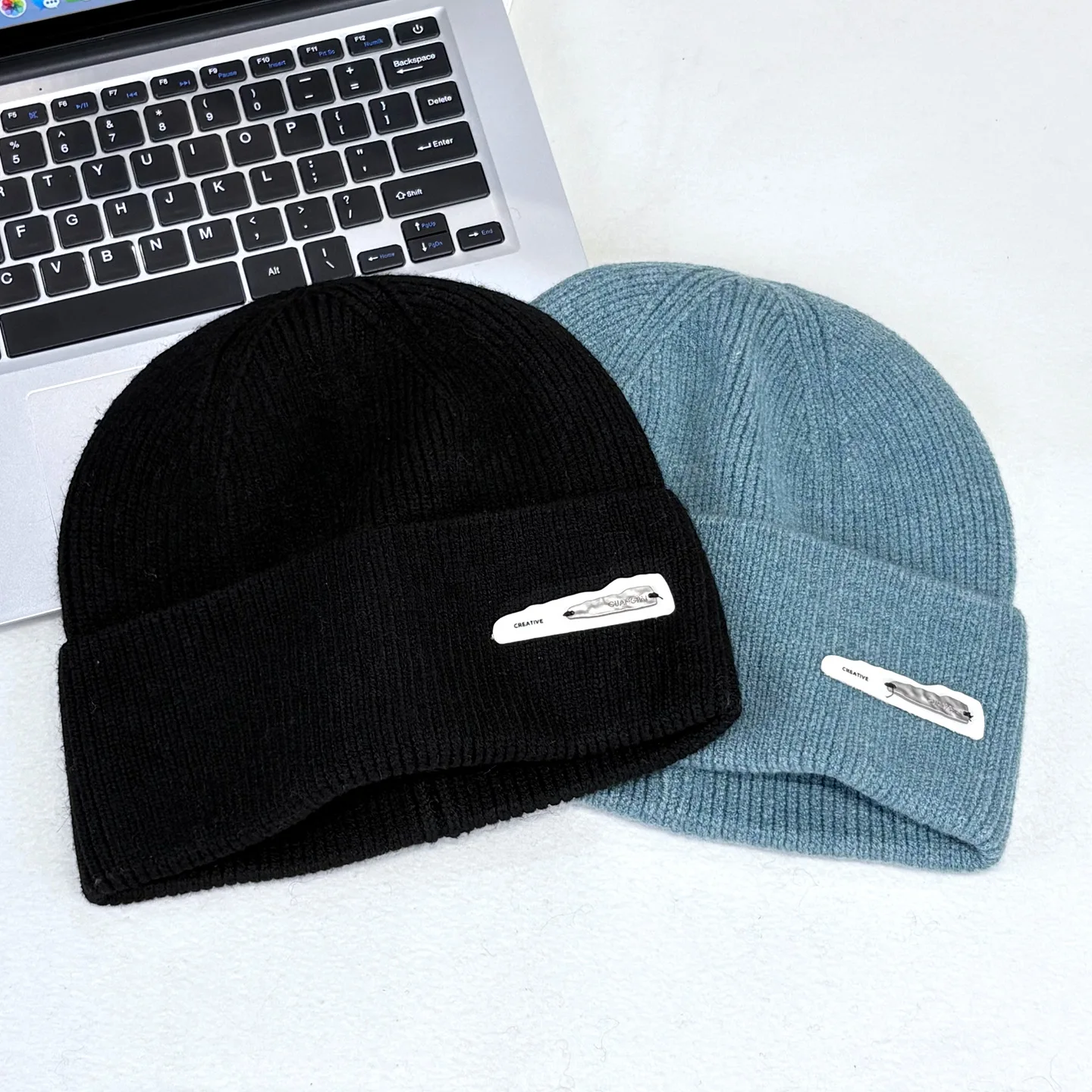 Thickened Knitted Caps Men's And Women's Autumn And Winter Cold Proof Ear Protection Warmth Retention Solid Color Pullover Hats