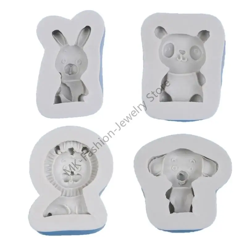 

Q6PF Гибкая детализация животных Силиконовая мыльная форма для помадки.