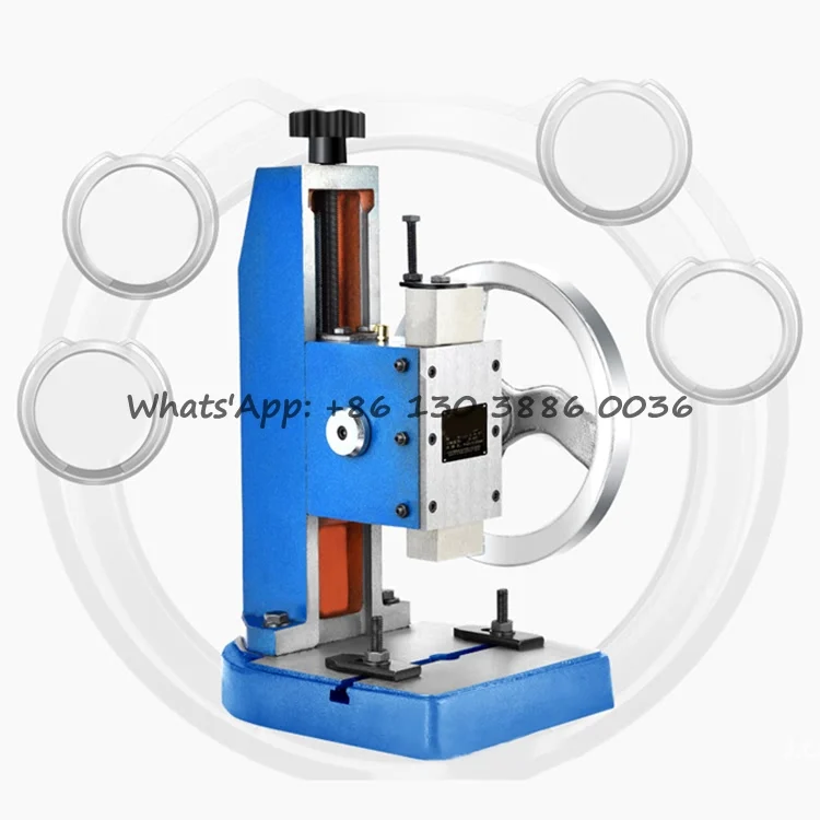 0.6KN 1.0KN 1.5KN Small Stamping Mechanical  Hand Plate Punch Manual Disk Press Machine Desktop Chopping Machine for Workshops