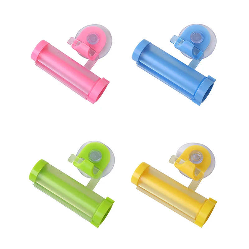 1~10PCS Roller Toothpaste Dispenser Suction Cup Can Be Hung Multifunction Cosmetic Dispenser For Toothpaste Home Bathroom Tools