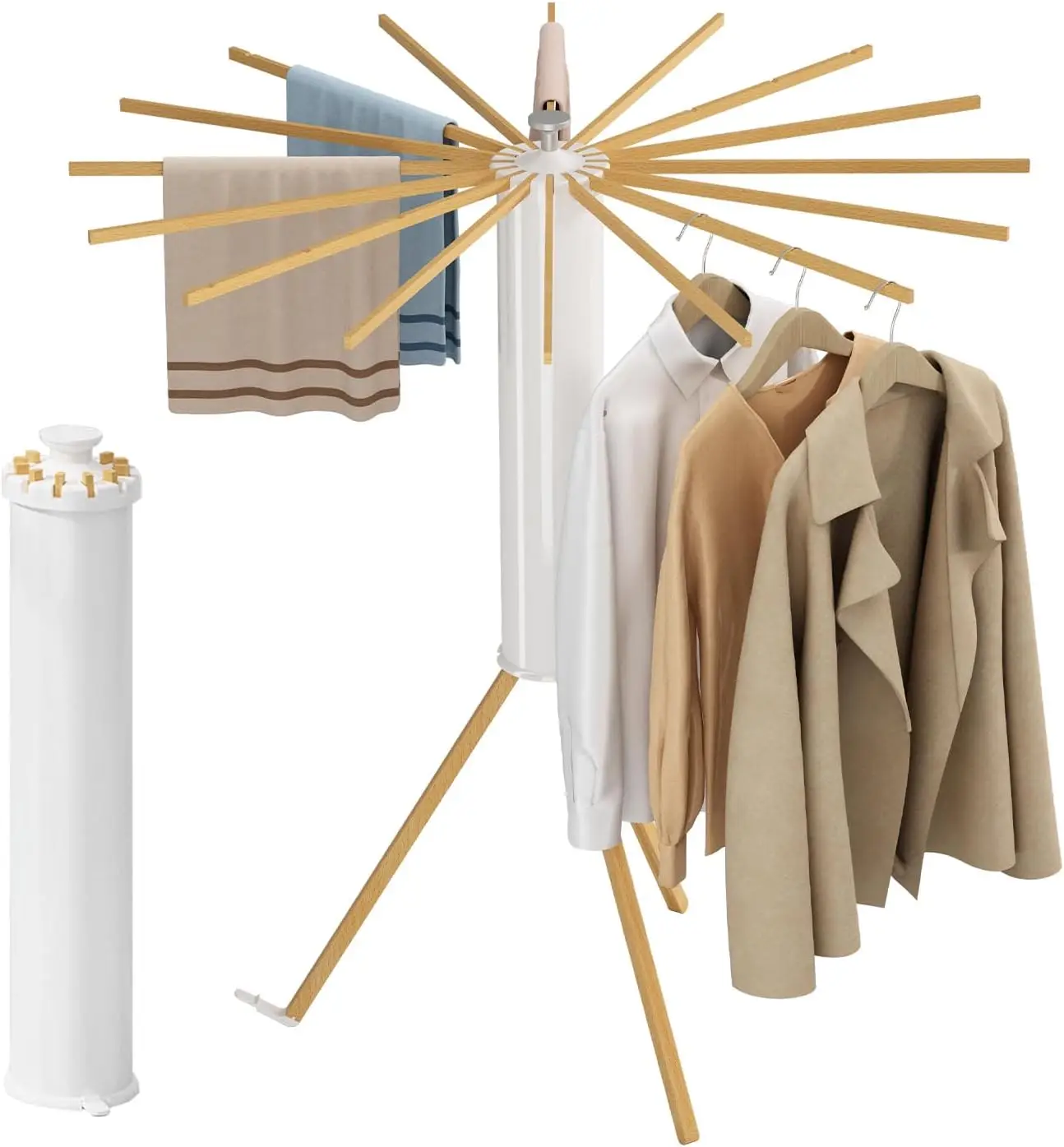 

Ttripod Clothes Drying Rack Foldable and Portable Drying Rack Clothing Laundry Drying Rack Collapsible Indoor Outdoor Balcony Be