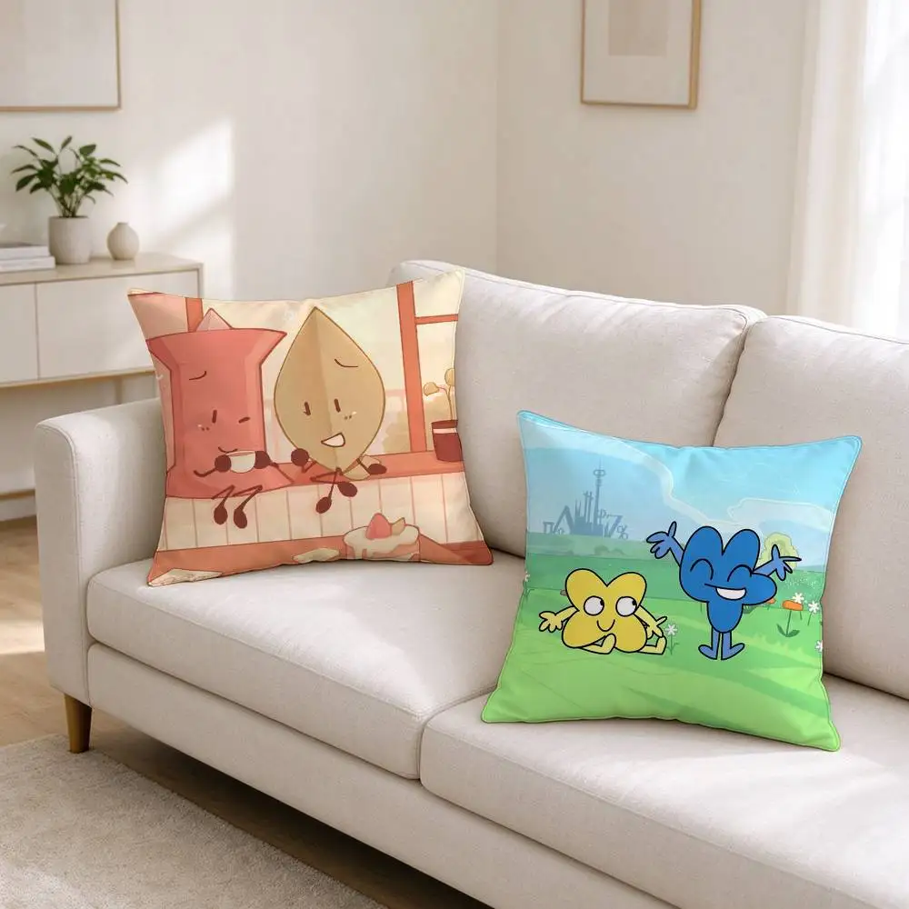 Battle for Dream Island BFDI   Pillow Case Square Double-Sided Sofa Cushion Cover Bedroom Bedside Pillow