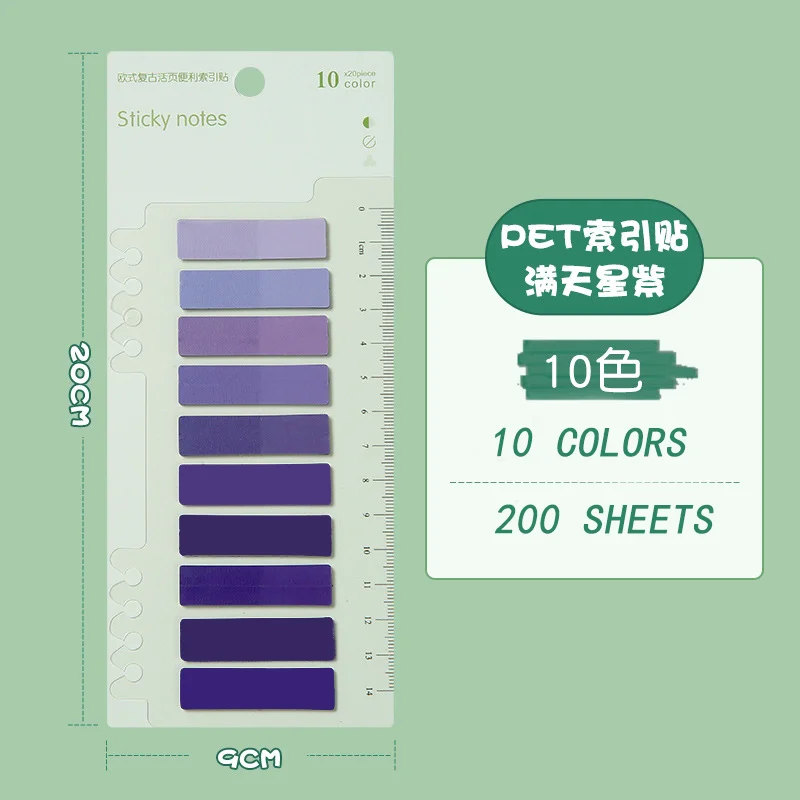 200Pc Index Tabs Self Adhesive Page Markers Transparent Waterproof Sticky Notes Classify Files Flags Stationery