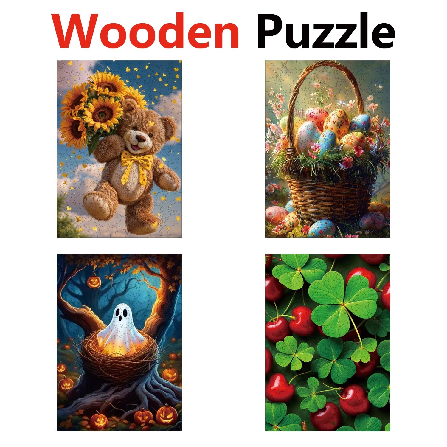 

CFANG Swing Bed Car Horse Animal Puzzles Unique Shape High Quality Jigsaw Puzzle Wooden Puzzle Best Gift For Child