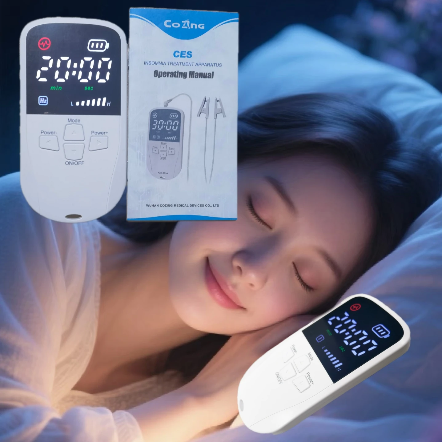 

High-Tech CES & Vagus Nerve Stimulation (VNS) Sleep Therapy Device Portable Ear Clip for Stress Reduction, Better Night’s Sleep