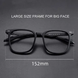 YOOSKE Big Face Flexible TR90 Eyeglasses Frame Men Women Oversized Large Frame Ultra Light Anti Blue Light Glasses Frame 81012