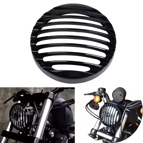 Motorcycle Accessories 5 3/4" 7" Round ABS Led Headlight Grill Cover For Harley Sportster Iron XL 883 XL1200 X48 2004-up Custom