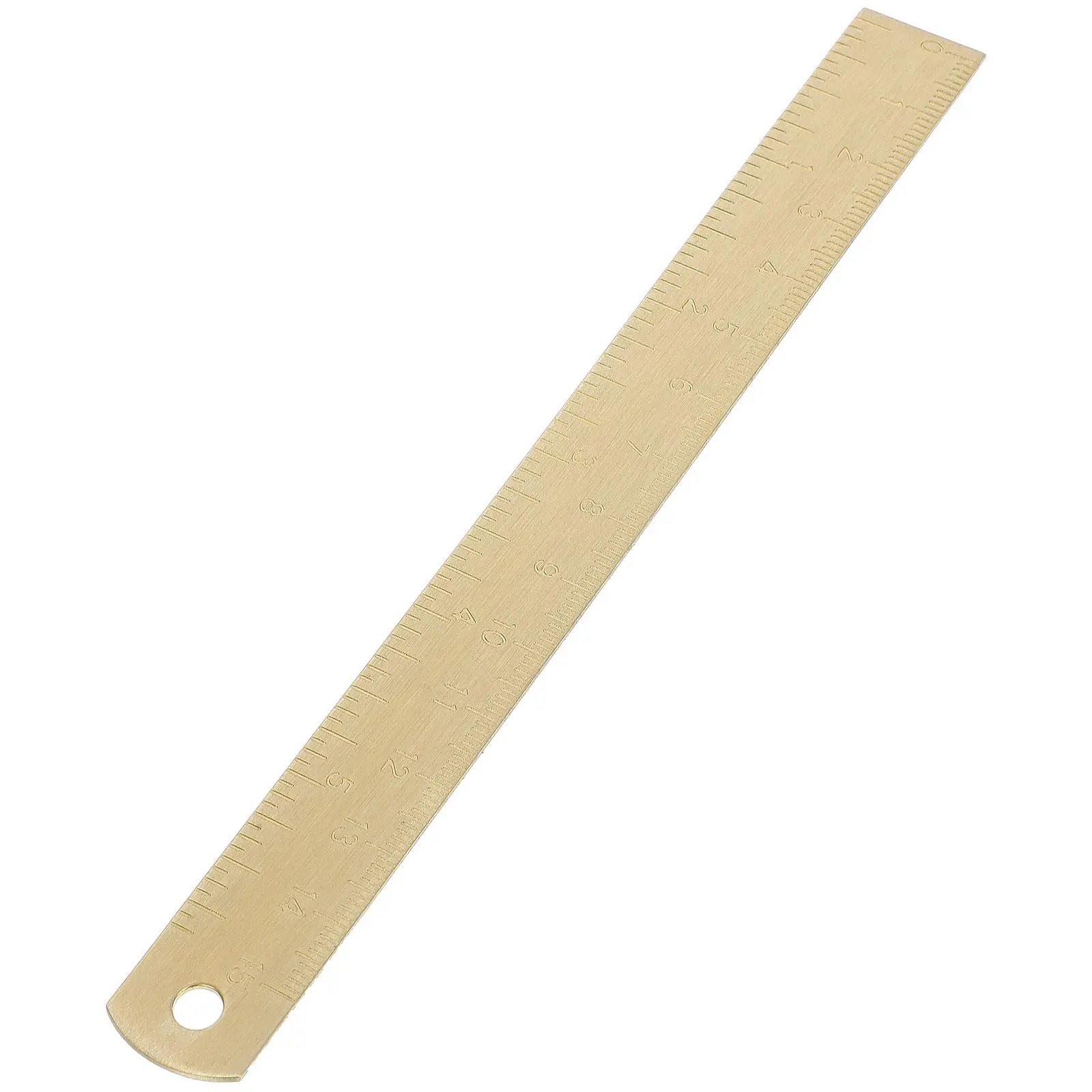 Brass Ruler Measuring Tool for Students Teachers Architects Engineers Artists Designers Math Experts Geometry Office Stationery