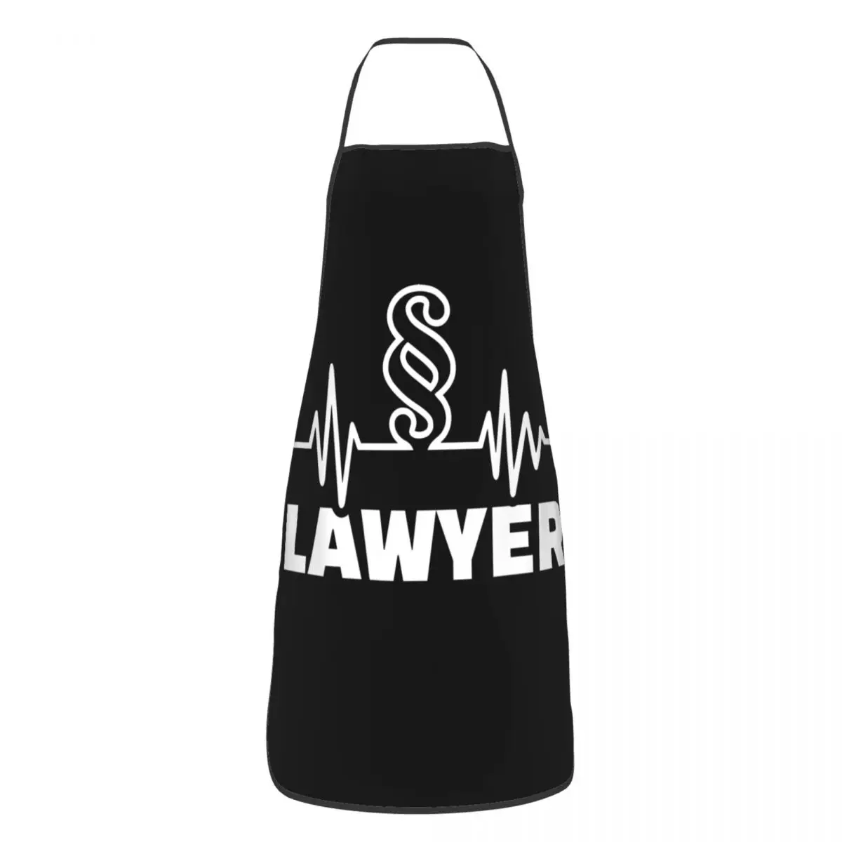 Funny Funny Law Gift Lawyer Heartbeat Bib Aprons Women Men Unisex Kitchen Chef Tablier Cuisine for Cooking Baking Painting