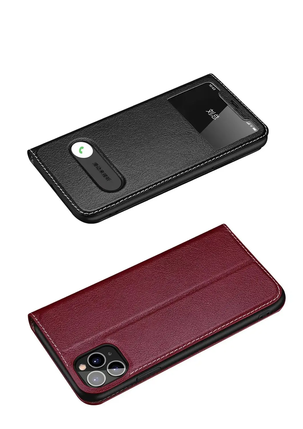 

Чехлы для телефонов из 100% натуральной кожи для Iphone 16 15 14 Plus 13 12 Mini 11 Pro Max, мобильный кошелек, чехол для телефона с дизайном-раскладушкой и окном