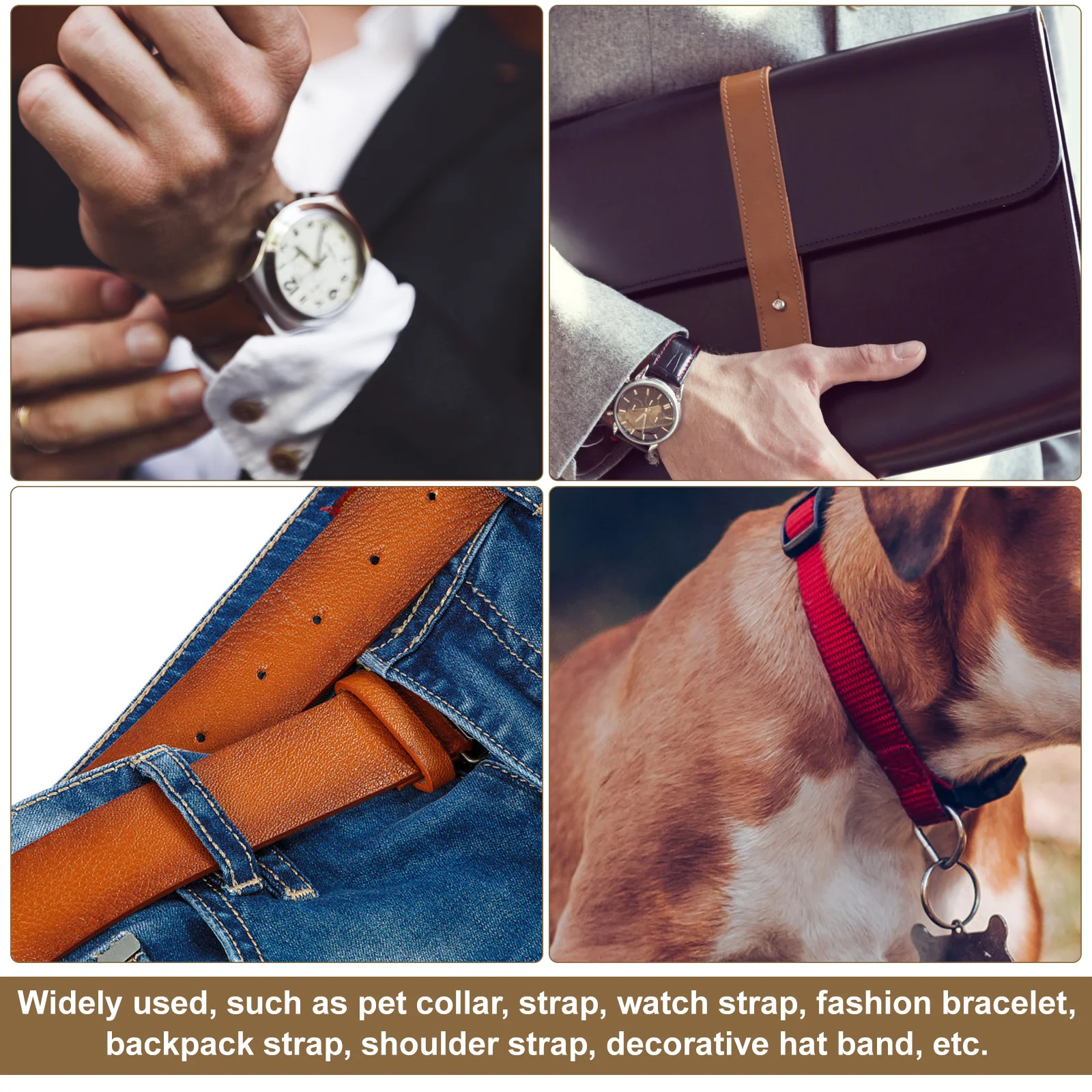 

1 Roll Strap for DIY Crafts PU Strip Material for Bag Shoulder Strap Bracelet Hat Band Collar Crafting Projects