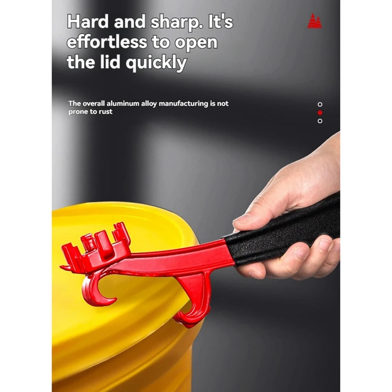 FYBL 2pcs Bung Wrench and Drum Lid Opener Tool, -Vanadium Steel with Non-Slip Grip, for Buckets and Steel for Drums