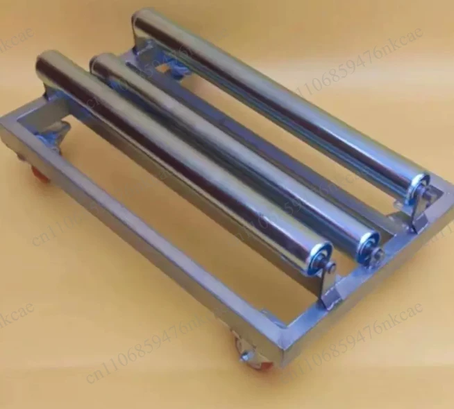 PVC Plastic Flooring Paving Trolley Linen Floor Material Feeding Cart Roll Flooring Transport Hand Truck for Floor Construction