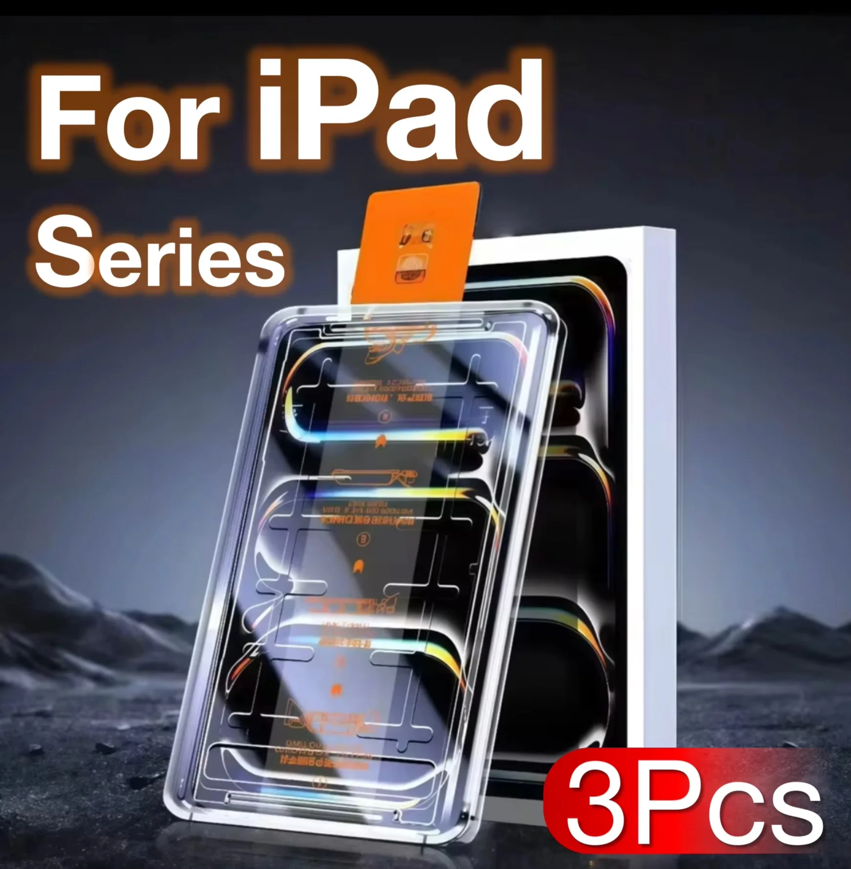 

3Pcs For iPad Pro 13inch 2025 Mini Air 12.9inch 11inch Tempered Glass Screen Protector Easy Install Auto-Dust Removal Kit