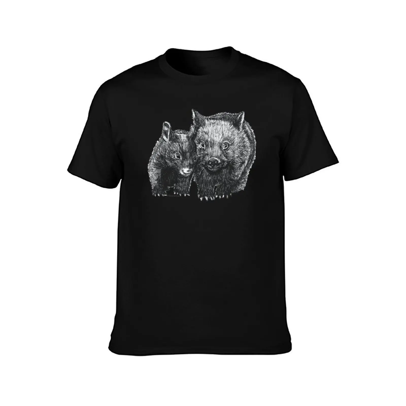 David and Betty Wombat T-Shirt cotton man t-shirts Blouse animal prinfor boys funny meme t-shirts tee shirts for men