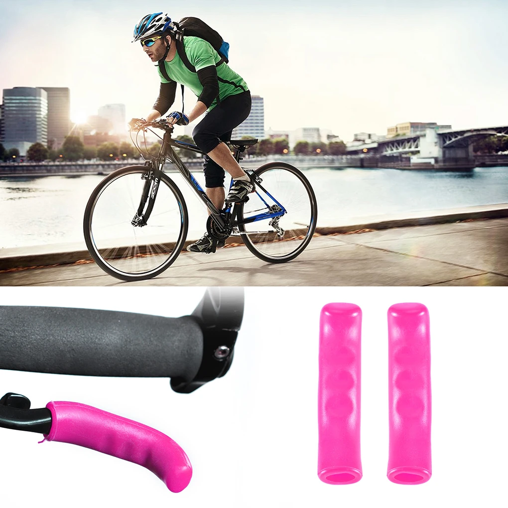 

1 Pair Mountain Bike Handle Bar Grip Wrap Bicycle Brake Lever Non-slip Silicone Cover Protector Removable Handlebar Grip Cover