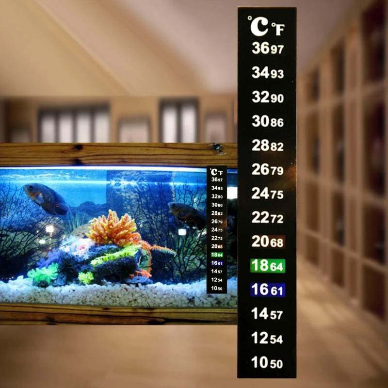 Betta Sticker Thermometer Vertical Strips Large Fonts for Quick Reading Dropshipping