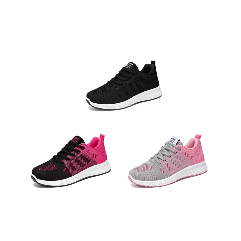 

New Running Shoes Ladies Breathable Sneakers Summer Light Mesh Air Cushion Women's Sports Shoes Outdoor Lace Up Training Shoes