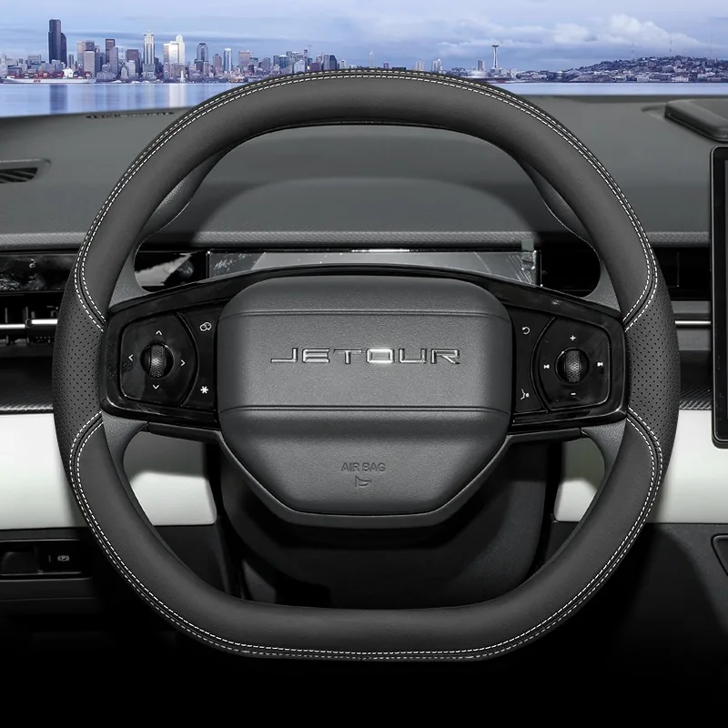 Car Steering Wheel Cover Wrap for Jetour Dashing Pro Plus Max 2021 2022 2023 2024 2025 Ultra Thin Suede Leather Anti Slip