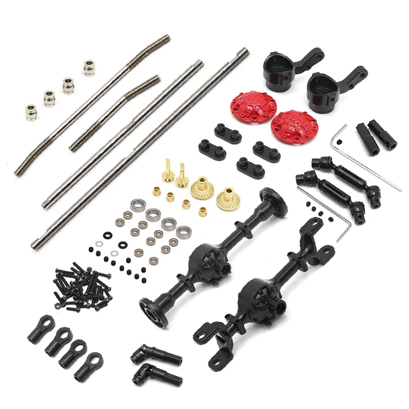 

For WPL C14 C24 C34 C44 C54 B14 B24 Metal Front Rear Axle and Drive Shaft Kit 1/16 RC Car Upgrade Parts Accessories