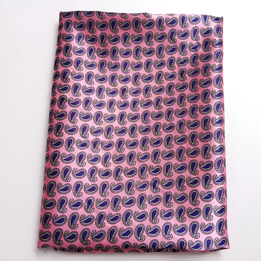1 Meter x 1,48 Meter ethnischer Paisley-Stoff für Schal, Hut, DIY, seidiger Satinstoff – Detail 28