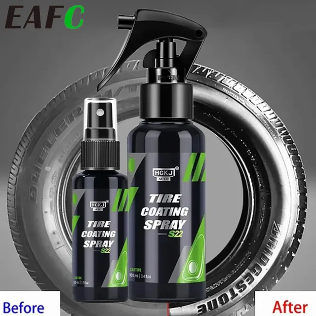 50ML100MLCar Tire Shine Coatings Long Lasting Tyre High Gloss HGKJS22 Środek do renowacji opon samochodowych Środek czyszczący Powłoka natryskowa