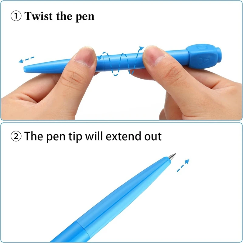 4 Pcs A B C D Rotation Reducer Ballpoint Pens Gadget Stress Relief Pen For Office Easy To Use