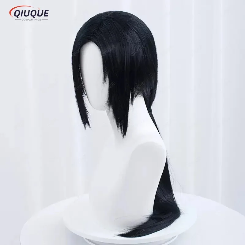2025 yiyi أنيمي Uchiha Itach شعر مستعار تأثيري طويل مستقيم أسود مقاومة للحرارة الشعر الاصطناعية لعب الأدوار الباروكات + غطاء شعر مستعار