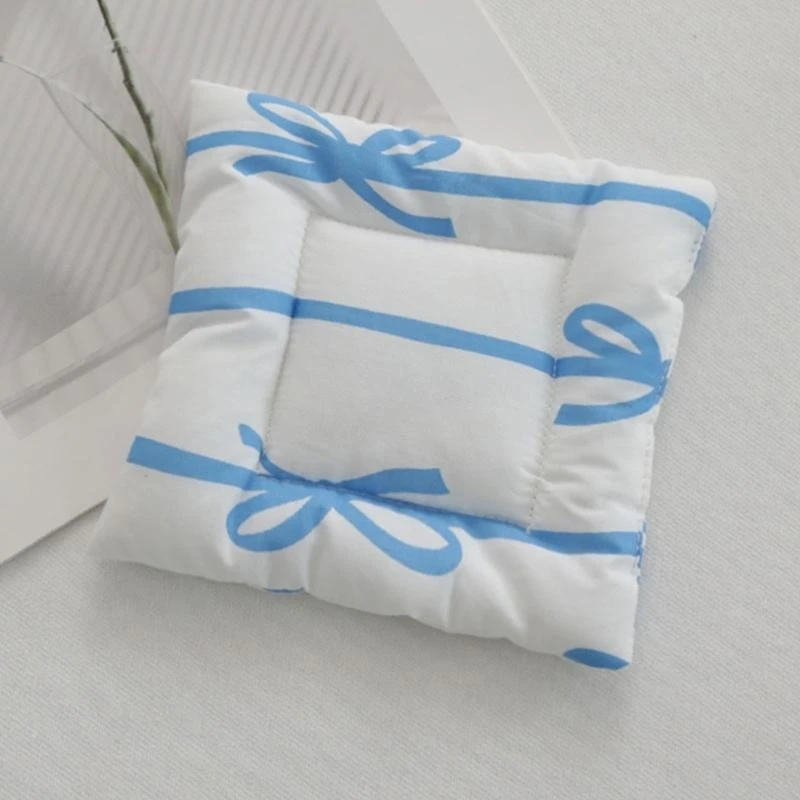 F19B Elegant Bowknot Quilted Teas Cup StableCup Mat For Home And Office Use