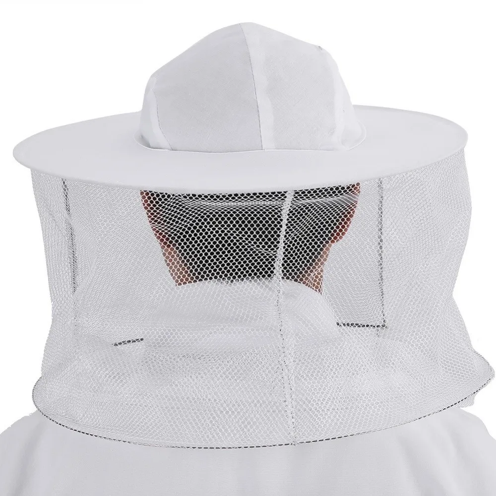 Professional Beekeepers Bee Suit Breathable Anti-Bee Beekeeping Suit Jumpsuit Veil Hood Hat Zipper Bee Repellent Clothing