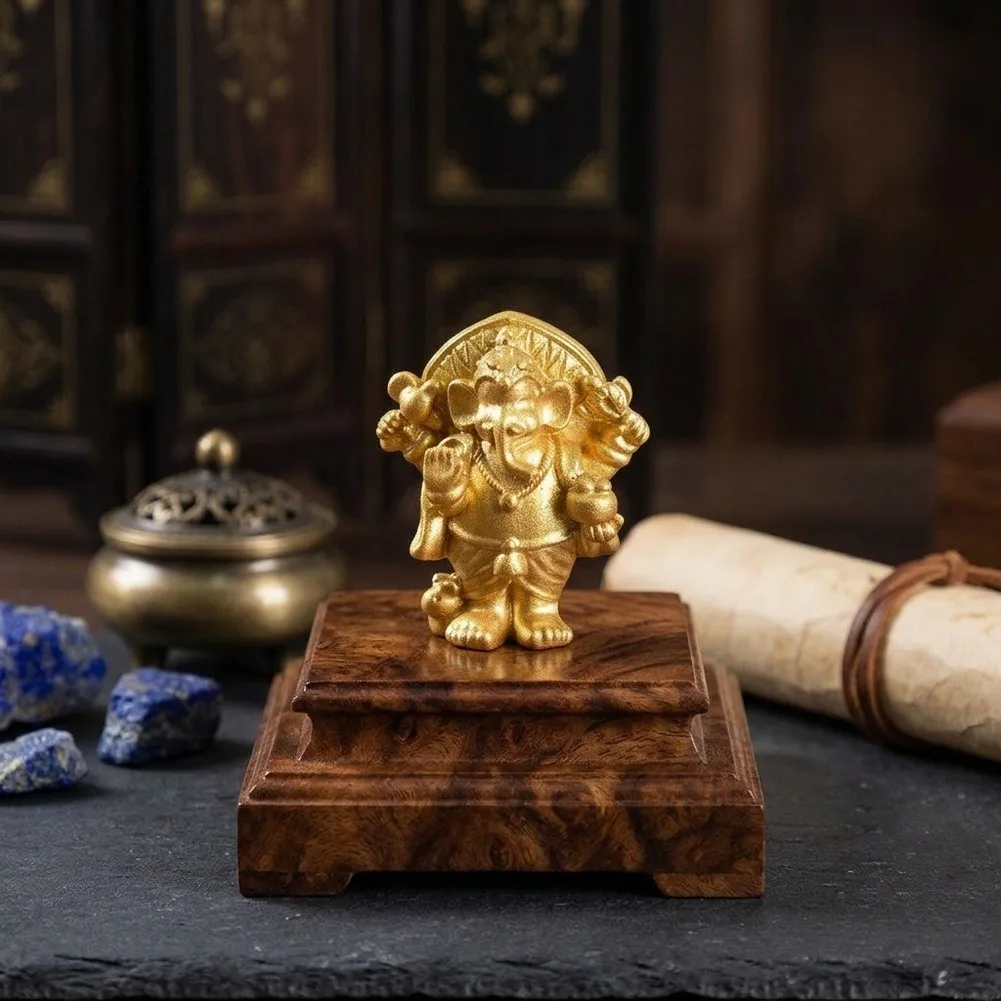 Resin Elephant Trunk God Figurines Collection 10 Units for Home Decor Office Car and Artistic Decoration Needs