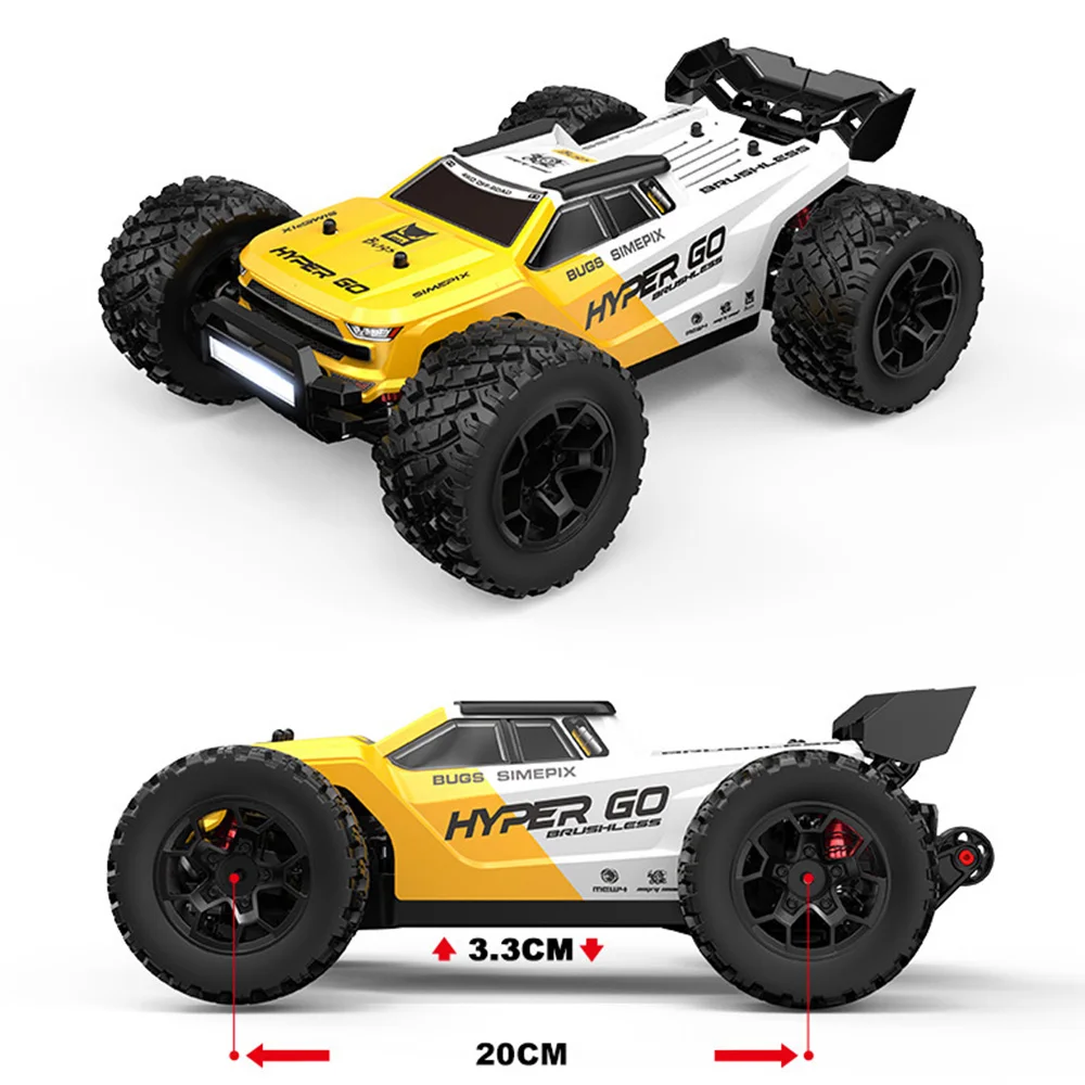 Nieuwe MJX Hyper Go 14207 1/14 borstelloze motor Rc auto Vierwielaandrijving Drift terreinwagen 2.4G 50A ESC 55 km/u Hoge snelheid auto Pc Dual Shell Truck Model Toy Boy Gift - afbeelding 2