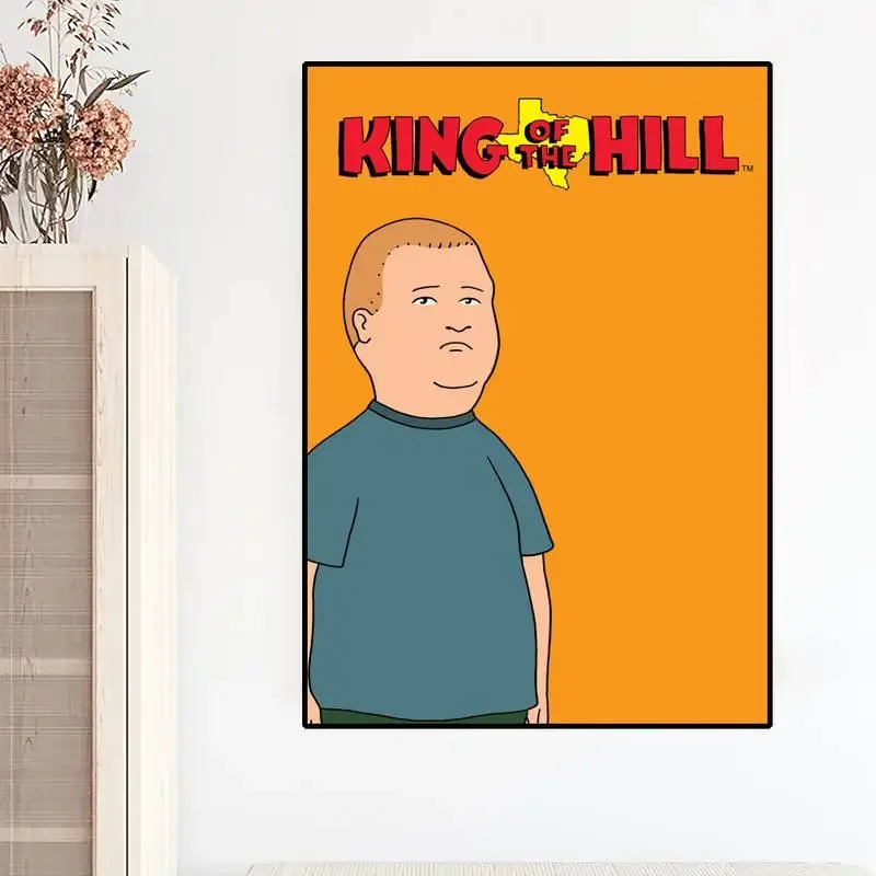 Cartoon K-King of the H-Hill POSTER Prints Wall Painting Bedroom Living Room Wall Sticker Small